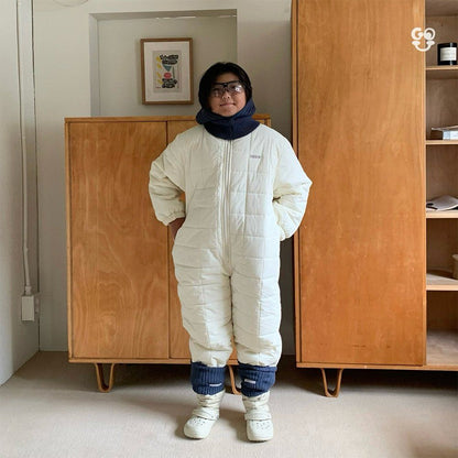 Snowman Jumpsuit [Cream/M(3-4yr)]