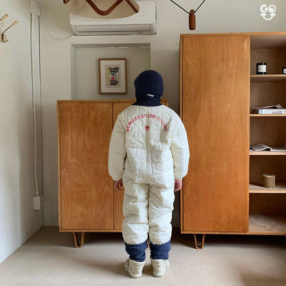 Snowman Jumpsuit [Cream/M(3-4yr)]