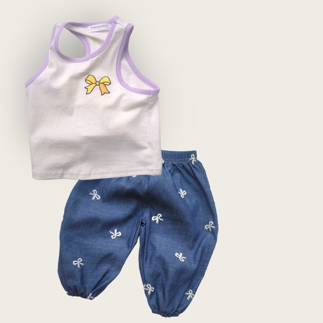 [PRE-ORDER] Denim Ribbon Baggy Pants