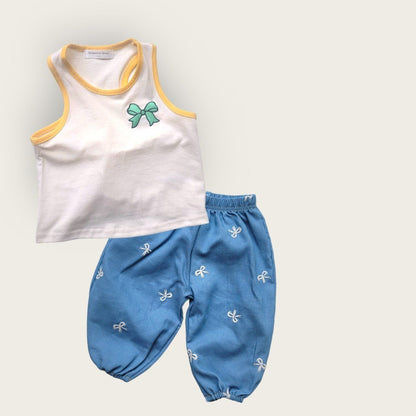 [PRE-ORDER] Denim Ribbon Baggy Pants