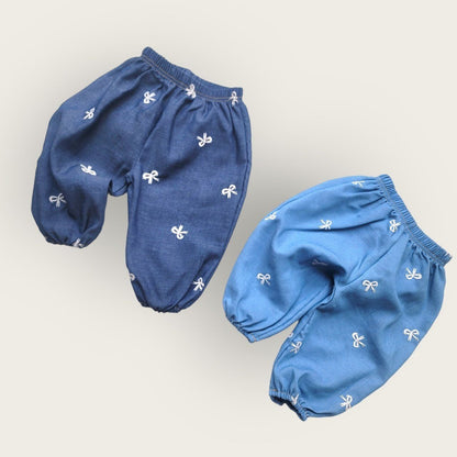 [PRE-ORDER] Denim Ribbon Baggy Pants