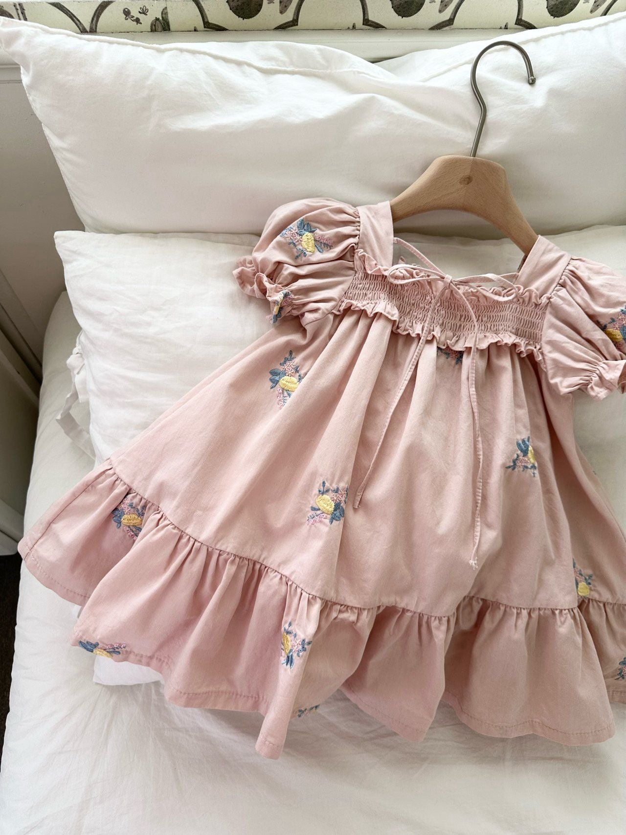 [PRE-ORDER] Latte Embroidery Dress (Mom Couple)