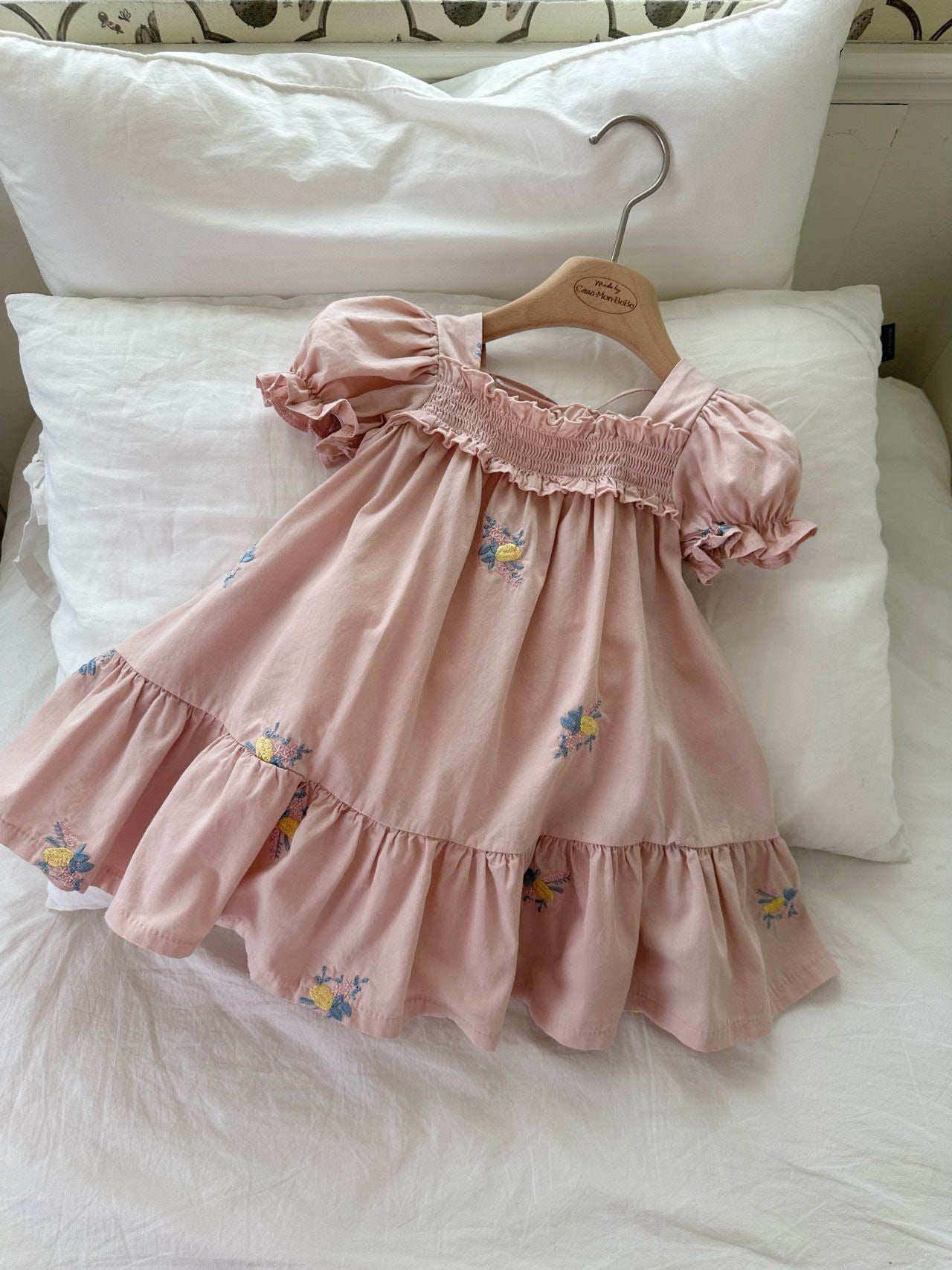 [PRE-ORDER] Latte Embroidery Dress (Mom Couple)