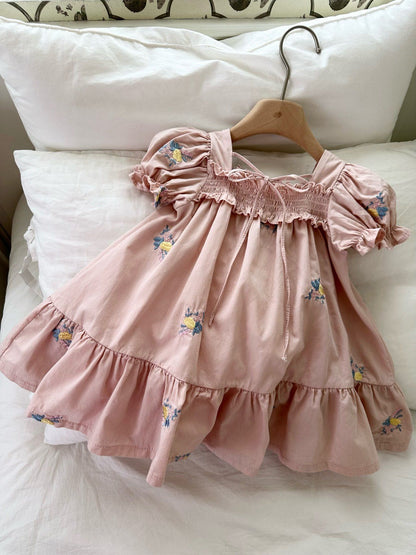 [PRE-ORDER] Latte Embroidery Dress (Mom Couple)