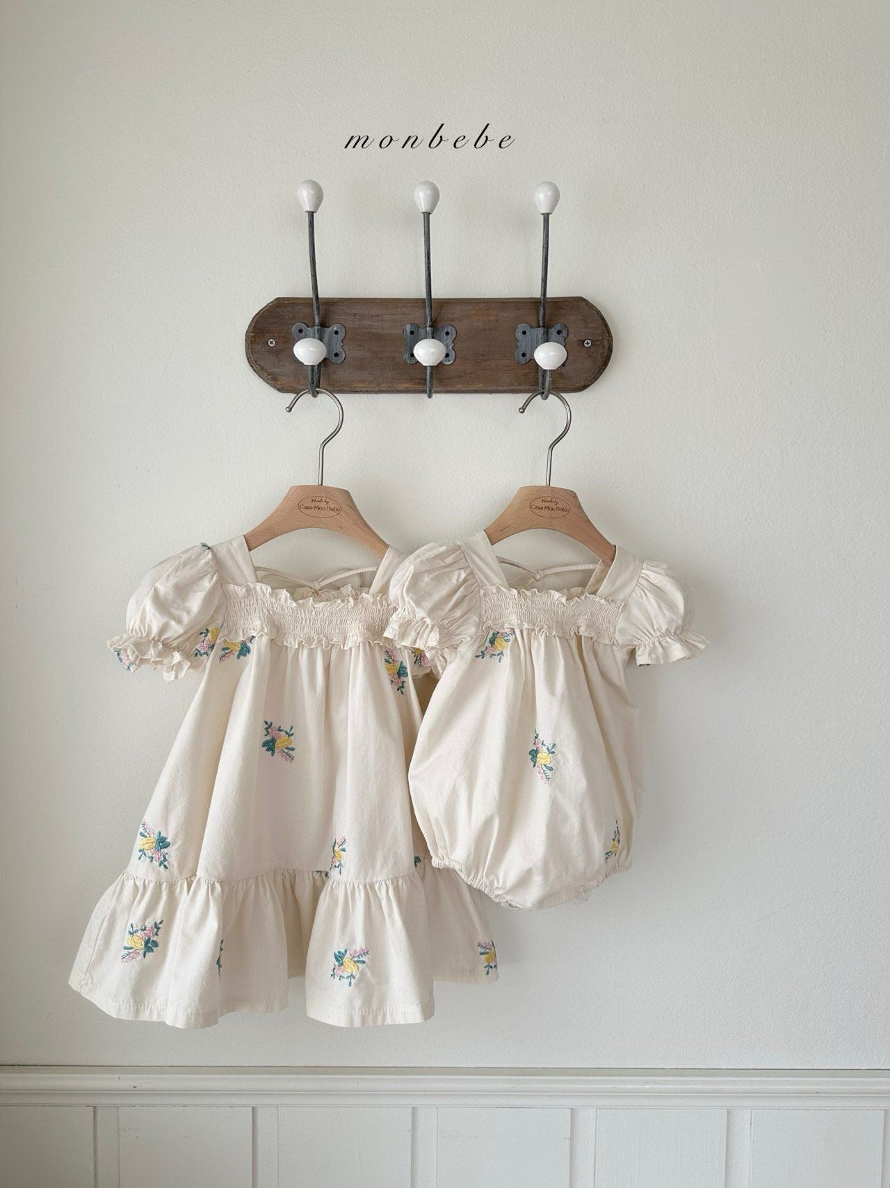 [PRE-ORDER] Latte Embroidery Dress (Mom Couple)