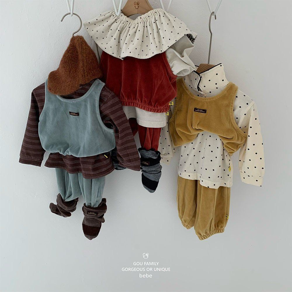 [PRE-ORDER] Velour Vest Baby Set