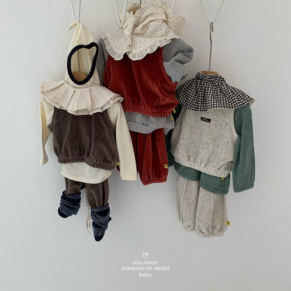 [PRE-ORDER] Velour Vest Baby Set
