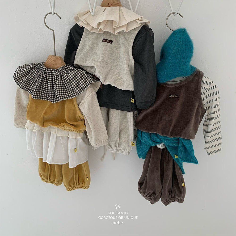 [PRE-ORDER] Velour Vest Baby Set