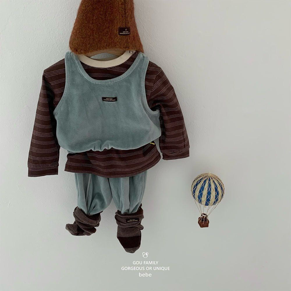 [PRE-ORDER] Velour Vest Baby Set