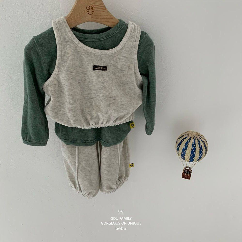 [PRE-ORDER] Velour Vest Baby Set