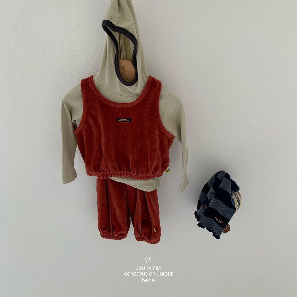 [PRE-ORDER] Velour Vest Baby Set