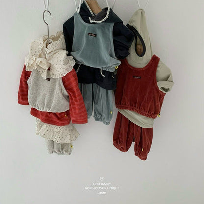 [PRE-ORDER] Velour Vest Baby Set