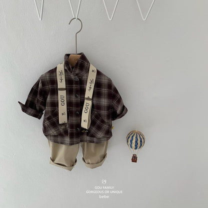 [PRE-ORDER] Autumn Check Baby Shirts