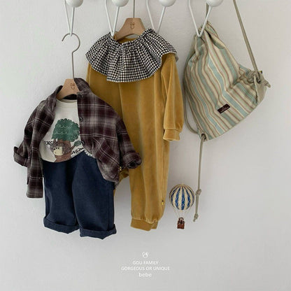 [PRE-ORDER] Autumn Check Baby Shirts