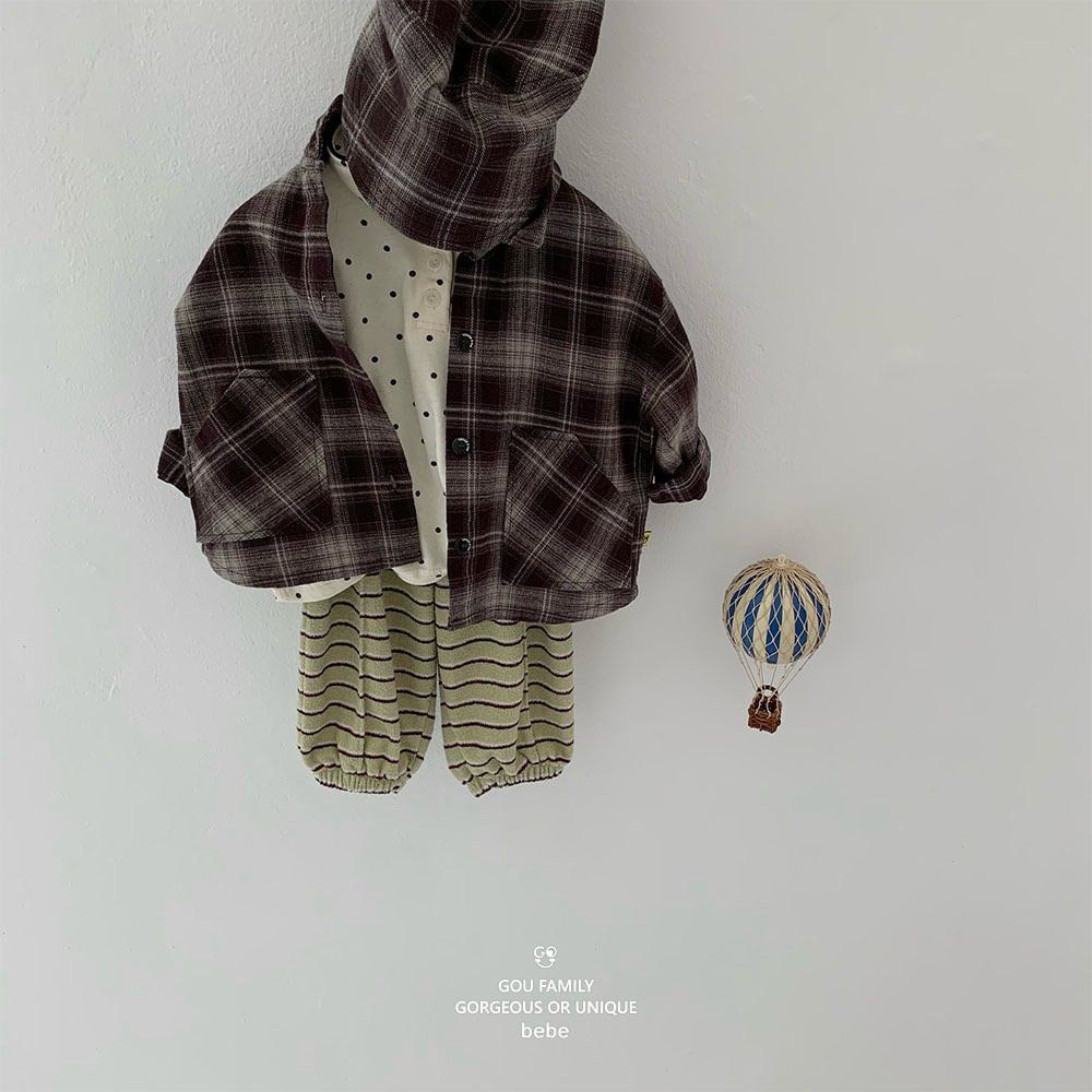 [PRE-ORDER] Autumn Check Baby Shirts