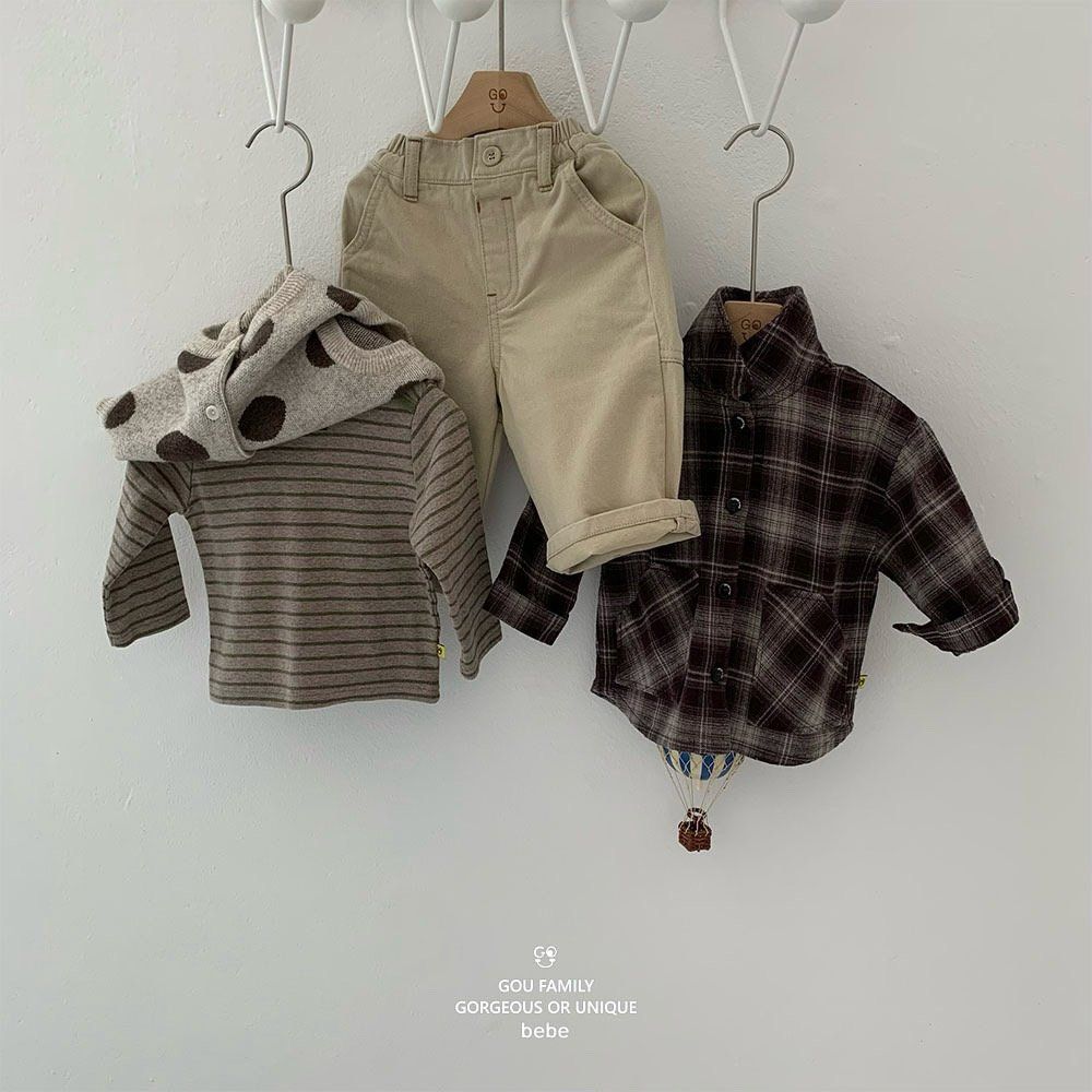 [PRE-ORDER] Autumn Check Baby Shirts