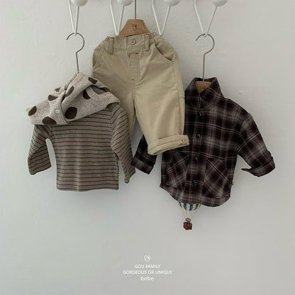 [PRE-ORDER] Autumn Check Baby Shirts
