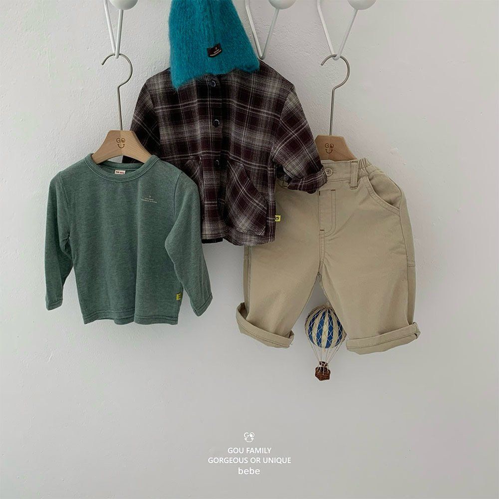 [PRE-ORDER] Autumn Check Baby Shirts