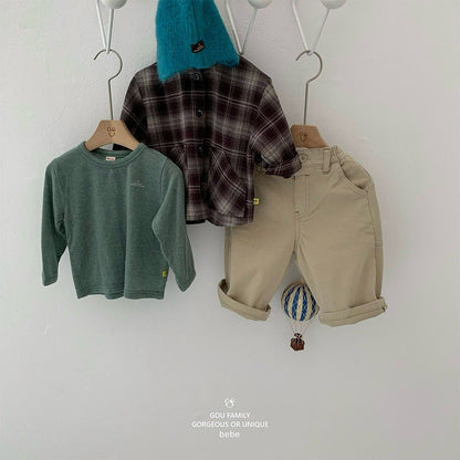 [PRE-ORDER] Autumn Check Baby Shirts