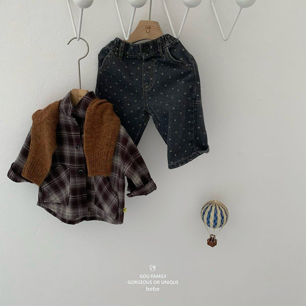[PRE-ORDER] Autumn Check Baby Shirts