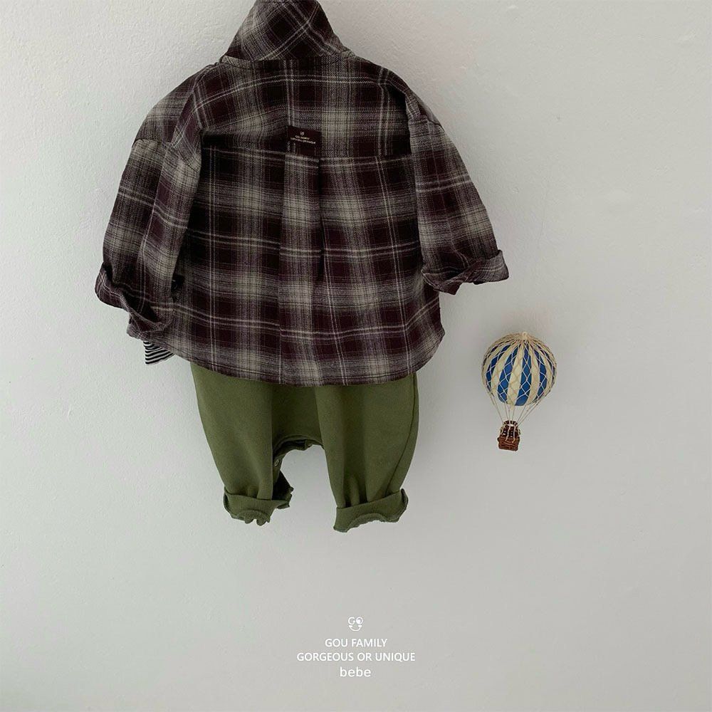 [PRE-ORDER] Autumn Check Baby Shirts