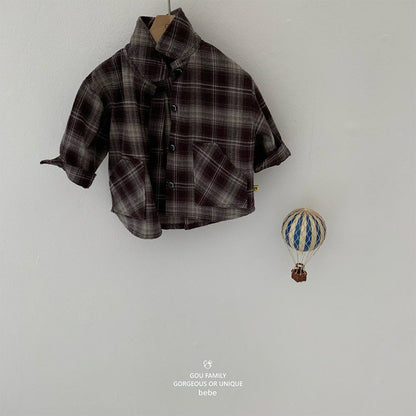 [PRE-ORDER] Autumn Check Baby Shirts