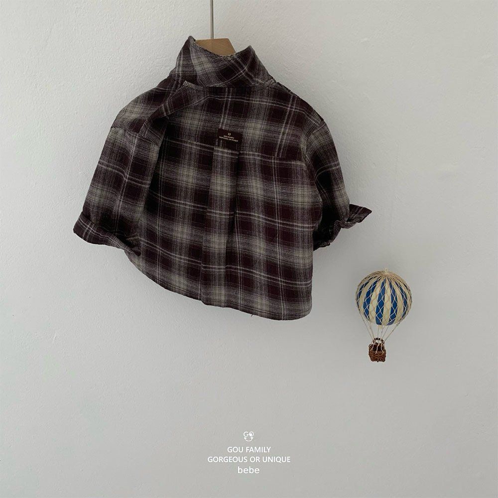 [PRE-ORDER] Autumn Check Baby Shirts