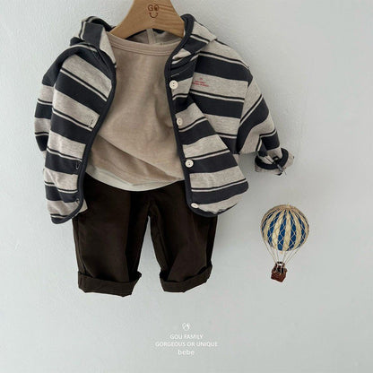 [PRE-ORDER] Stripe Baby Hoodie Cardigan