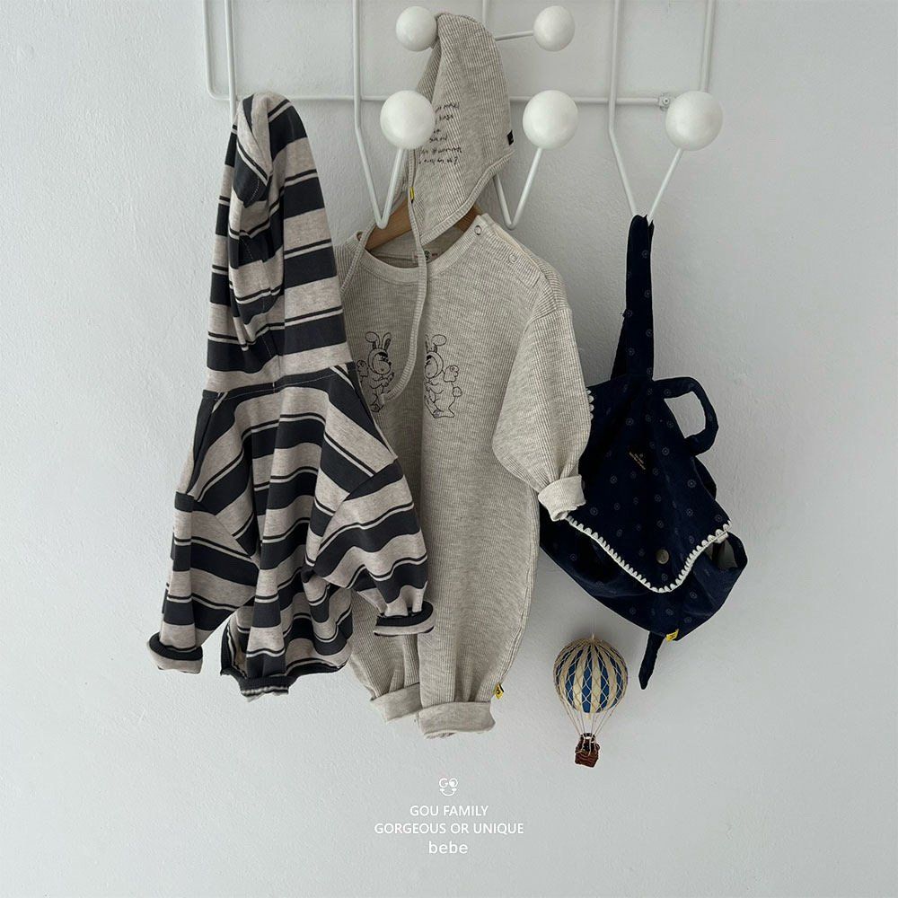 [PRE-ORDER] Stripe Baby Hoodie Cardigan