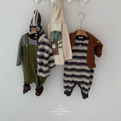 [PRE-ORDER] Stripe Baby Hoodie Cardigan