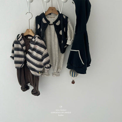 [PRE-ORDER] Stripe Baby Hoodie Cardigan