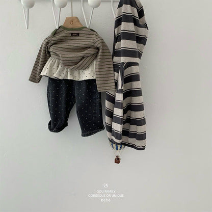 [PRE-ORDER] Stripe Baby Hoodie Cardigan