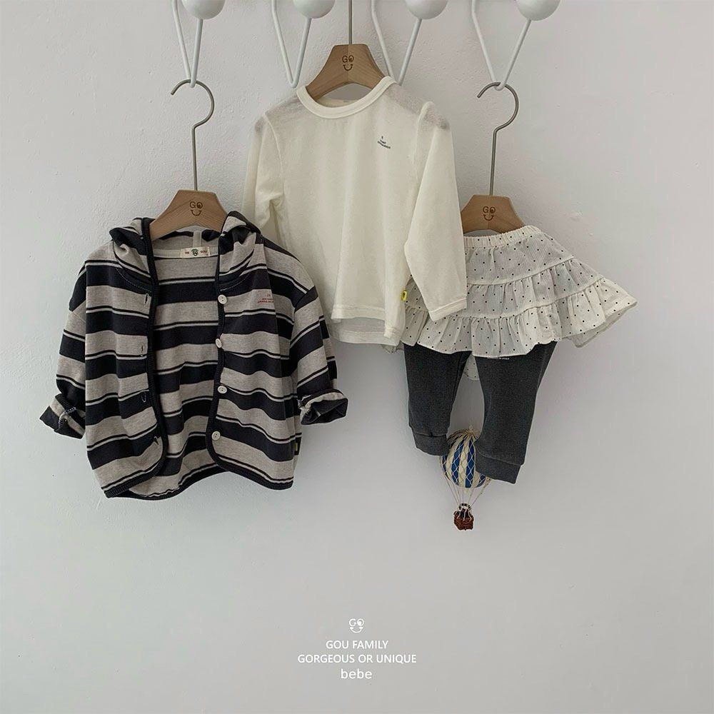 [PRE-ORDER] Stripe Baby Hoodie Cardigan