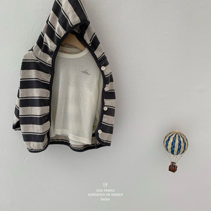 [PRE-ORDER] Stripe Baby Hoodie Cardigan