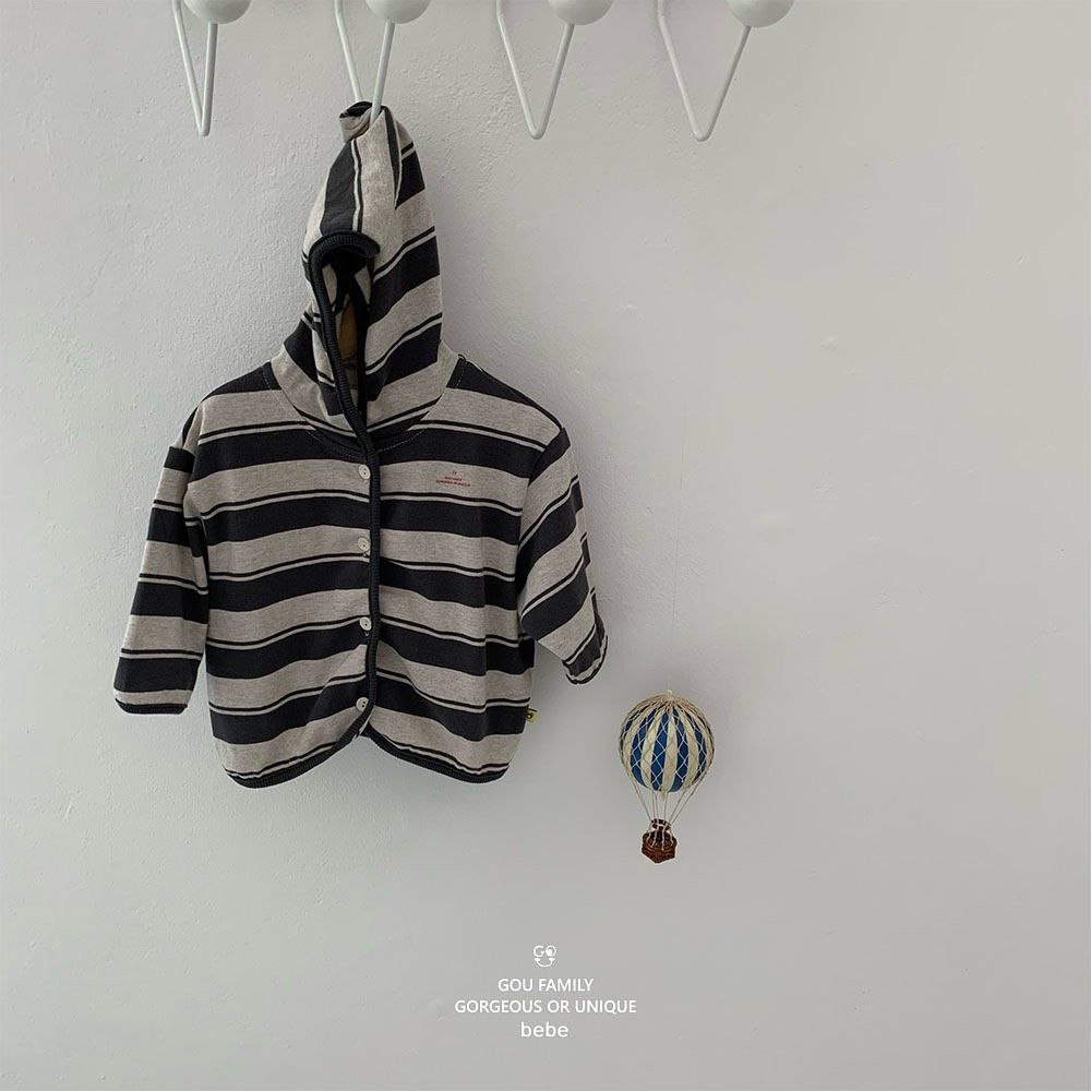 [PRE-ORDER] Stripe Baby Hoodie Cardigan