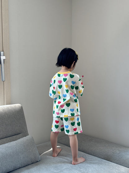 Happy Pop Cotton Mesh Home Wear Set