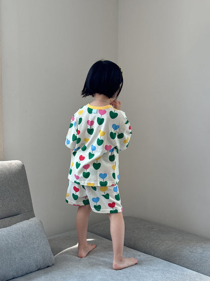 Happy Pop Cotton Mesh Home Wear Set
