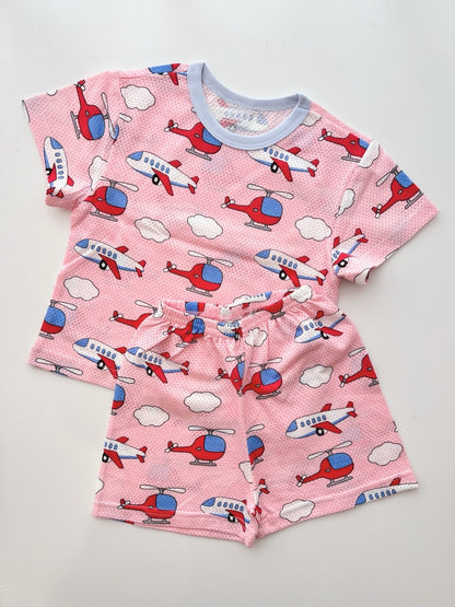 Happy Pop Cotton Mesh Home Wear Set