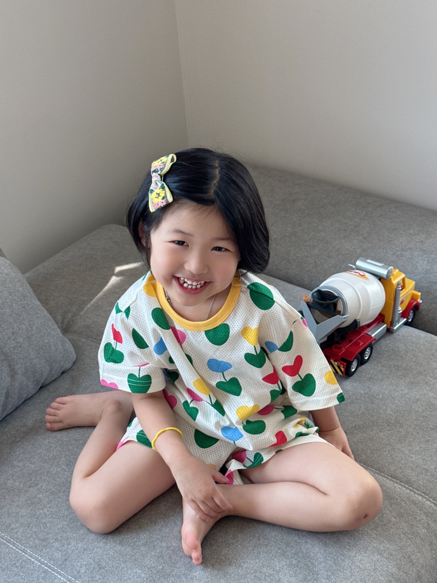 Happy Pop Cotton Mesh Home Wear Set