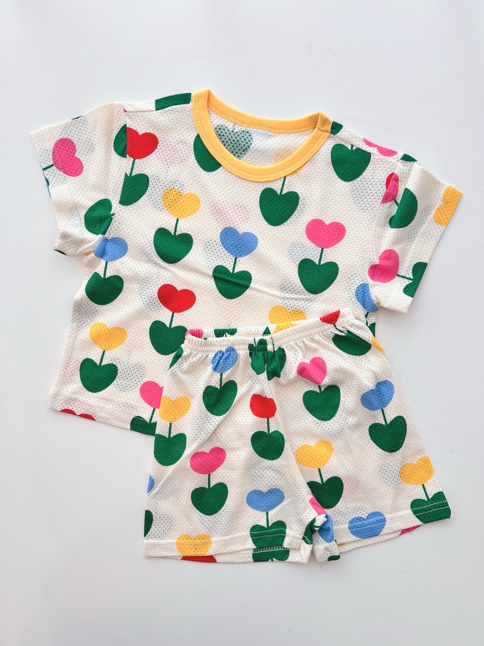 Happy Pop Cotton Mesh Home Wear Set