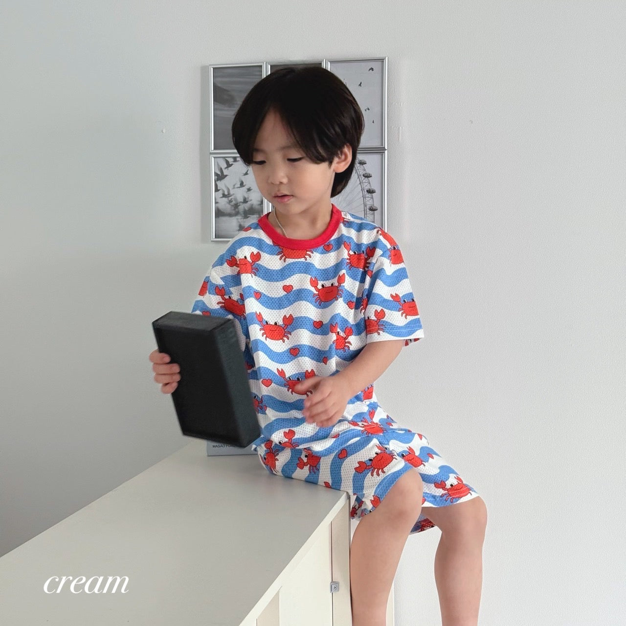 Happy Pop Cotton Mesh Home Wear Set