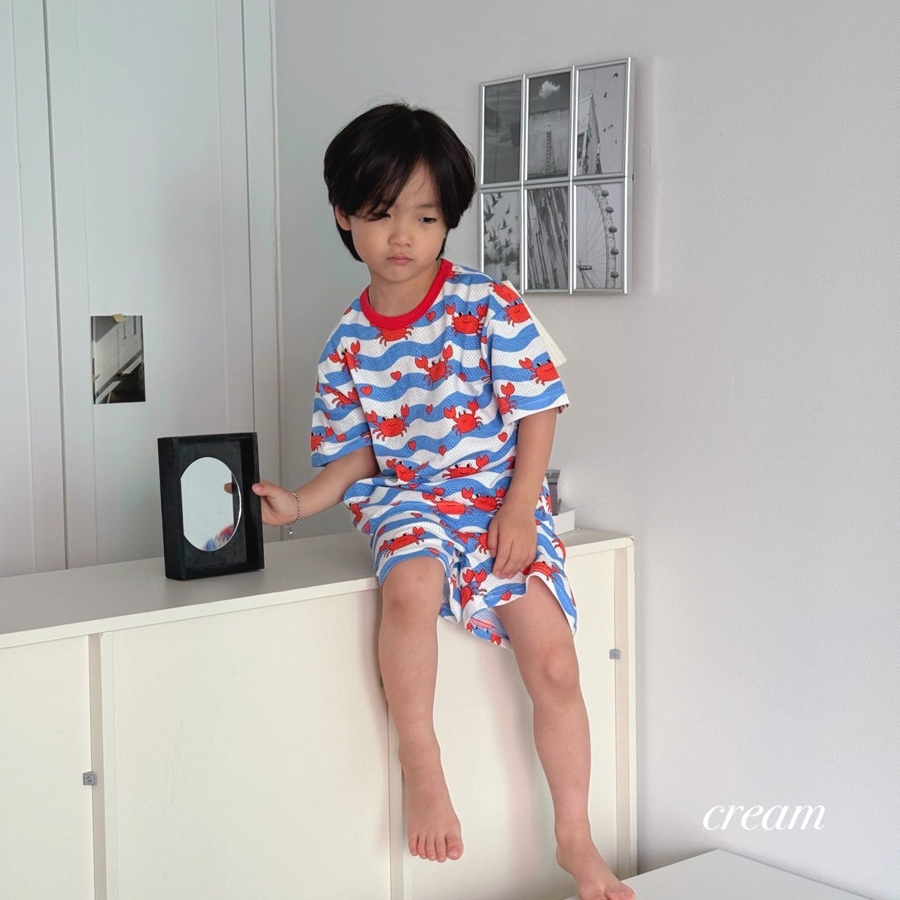 Happy Pop Cotton Mesh Home Wear Set