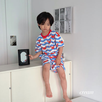 Happy Pop Cotton Mesh Home Wear Set