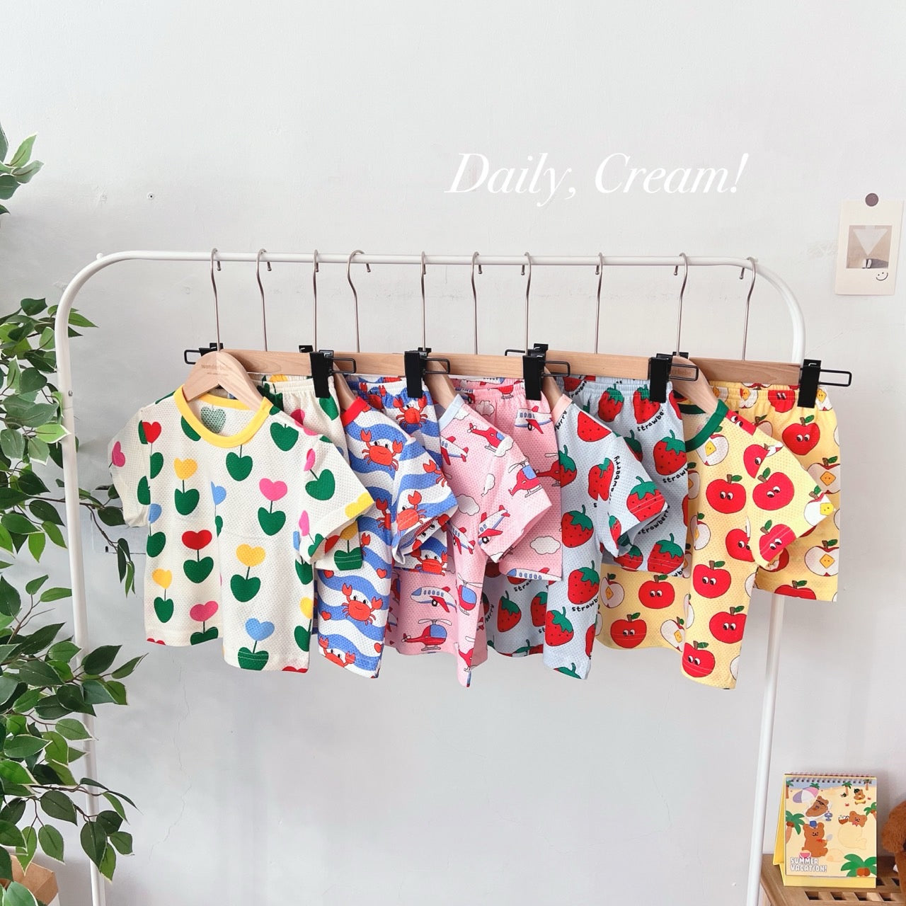 Happy Pop Cotton Mesh Home Wear Set
