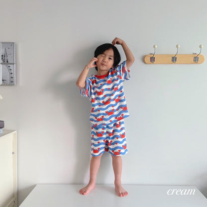 Happy Pop Cotton Mesh Home Wear Set