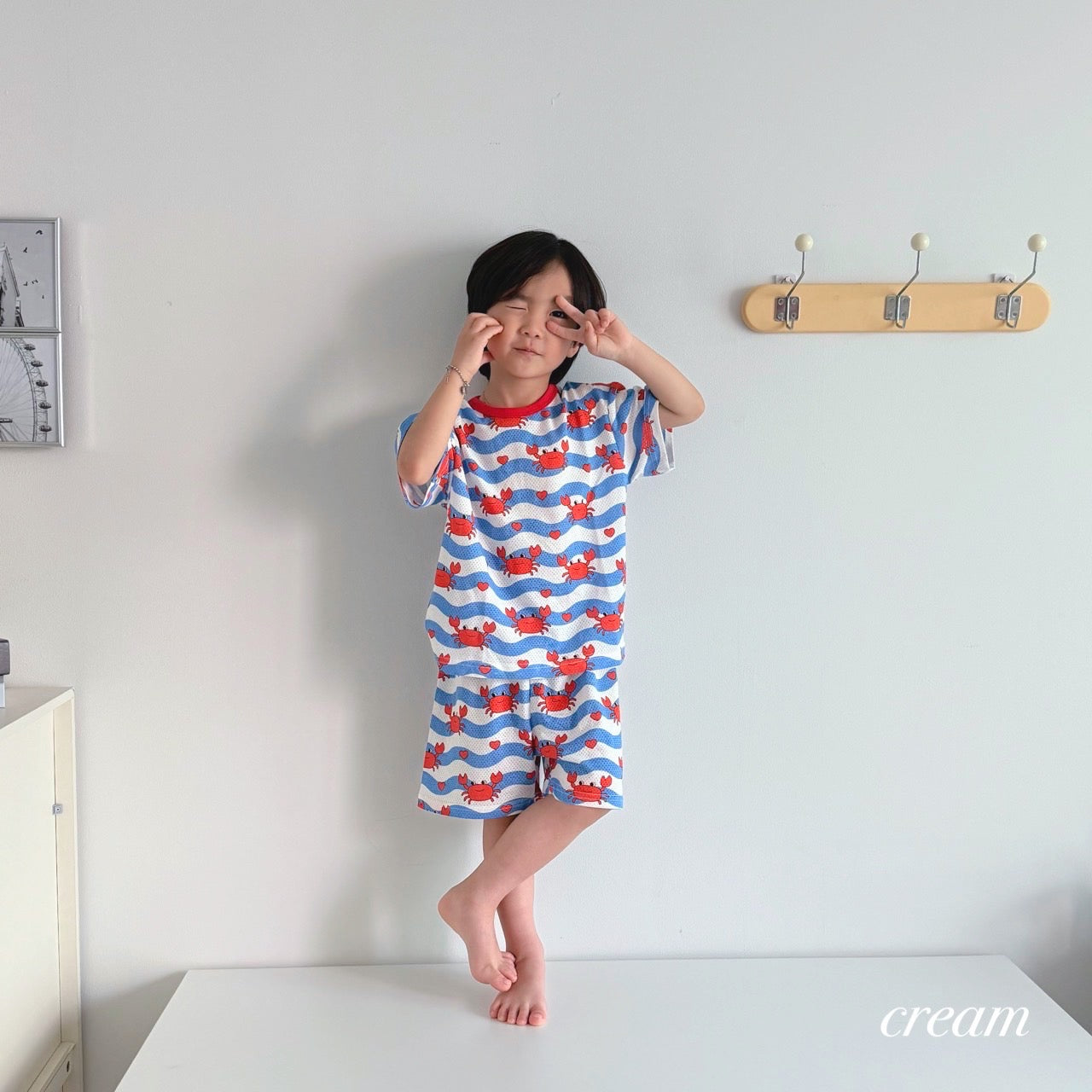 Happy Pop Cotton Mesh Home Wear Set