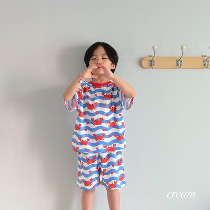 Happy Pop Cotton Mesh Home Wear Set