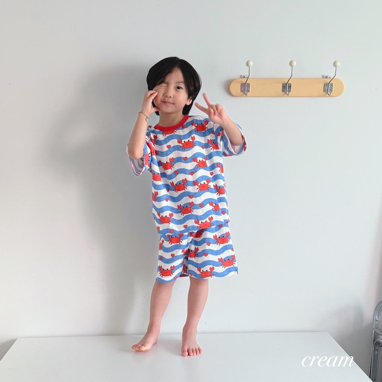 Happy Pop Cotton Mesh Home Wear Set
