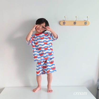 Happy Pop Cotton Mesh Home Wear Set