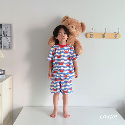 Happy Pop Cotton Mesh Home Wear Set
